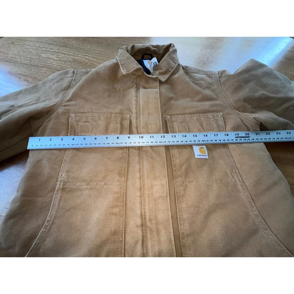 Carhartt Women's WC026 Sandstone Coat Jacket Brown Quilted Lined Size M Medium - Picture 6 of 10